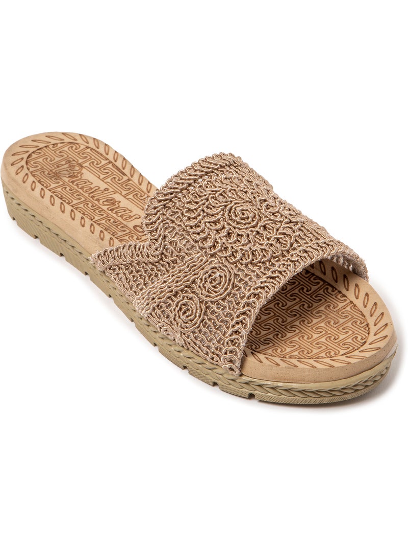 Sandales femme Brasileras semelle en gomme Marron - Kiabi