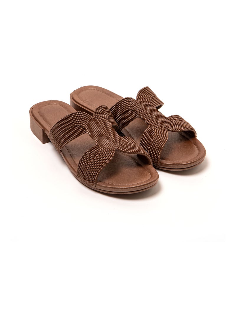 Sandales femme Brasileras semelle en gomme Marron - Kiabi