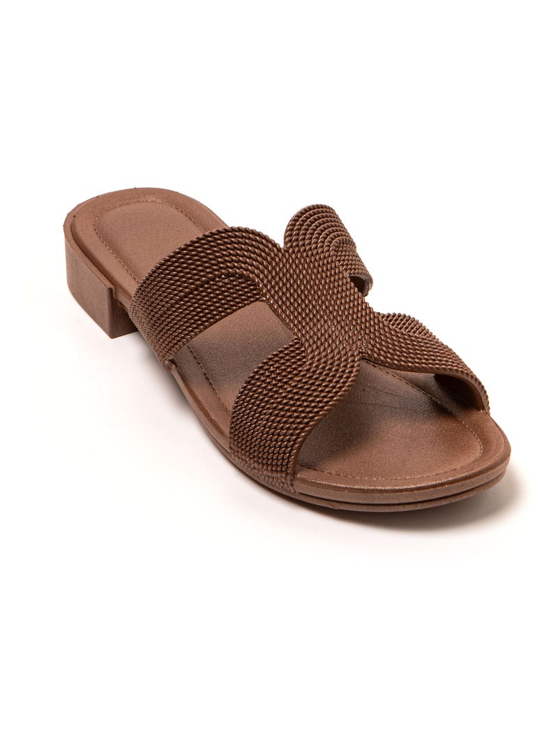 Sandales femme Brasileras semelle en gomme Marron - Kiabi