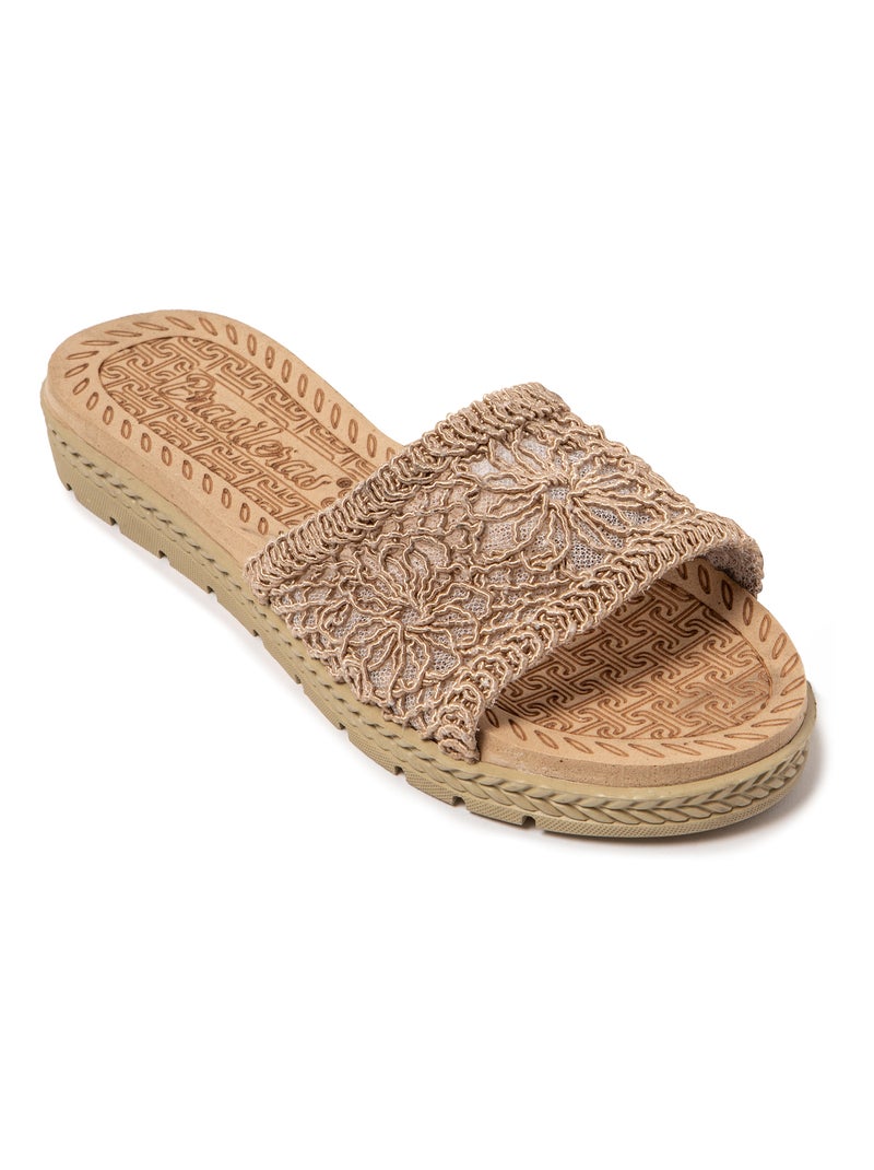 Sandales femme Brasileras semelle en gomme Marron - Kiabi
