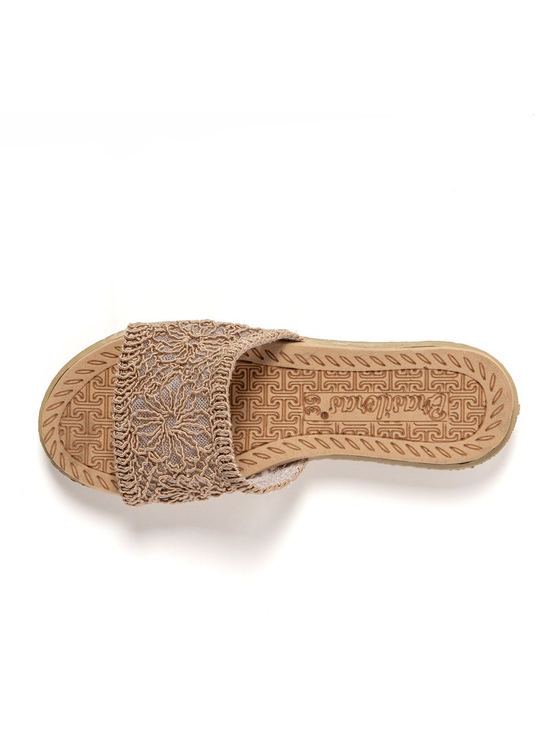 Sandales femme Brasileras semelle en gomme Marron - Kiabi