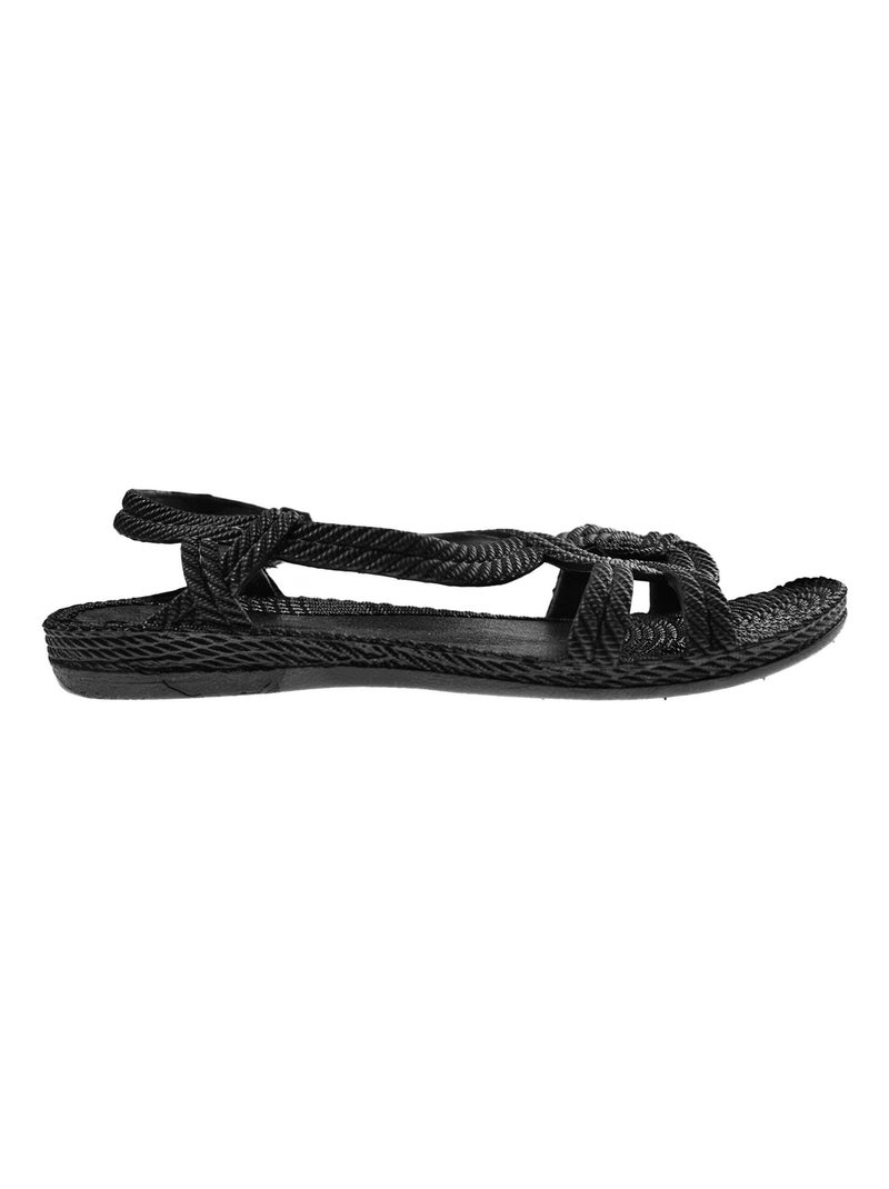 Sandales femme Brasileras semelle en gomme Noir - Kiabi