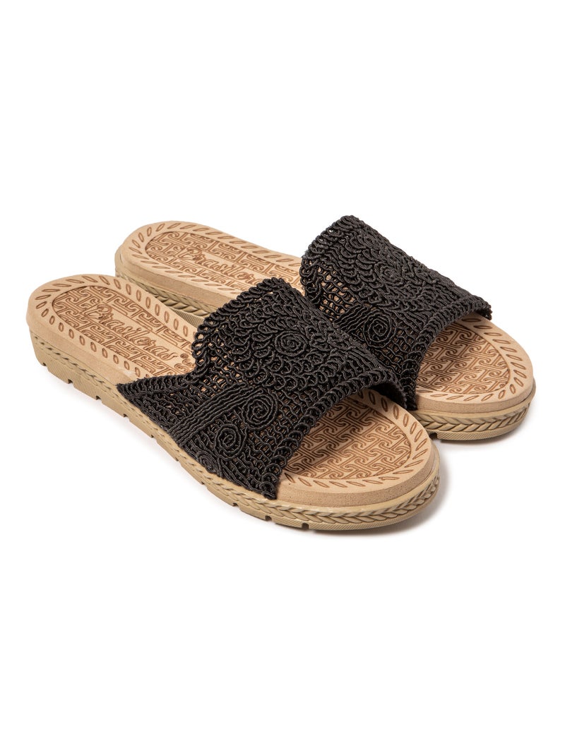 Sandales femme Brasileras semelle en gomme Noir - Kiabi