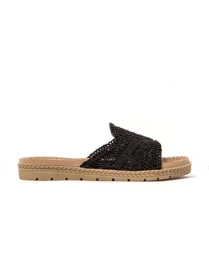 Sandales femme Brasileras semelle en gomme Noir - Kiabi