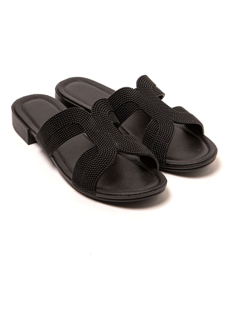 Sandales femme Brasileras semelle en gomme Noir - Kiabi