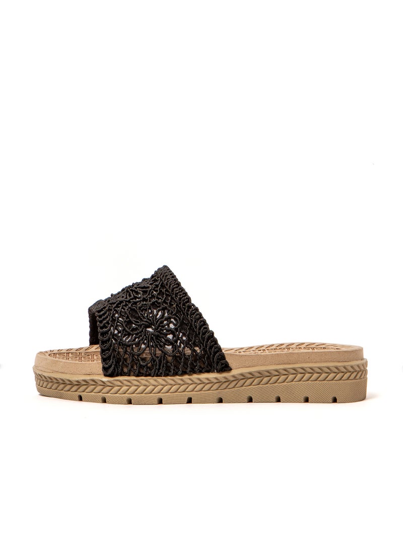 Sandales femme Brasileras semelle en gomme Noir - Kiabi