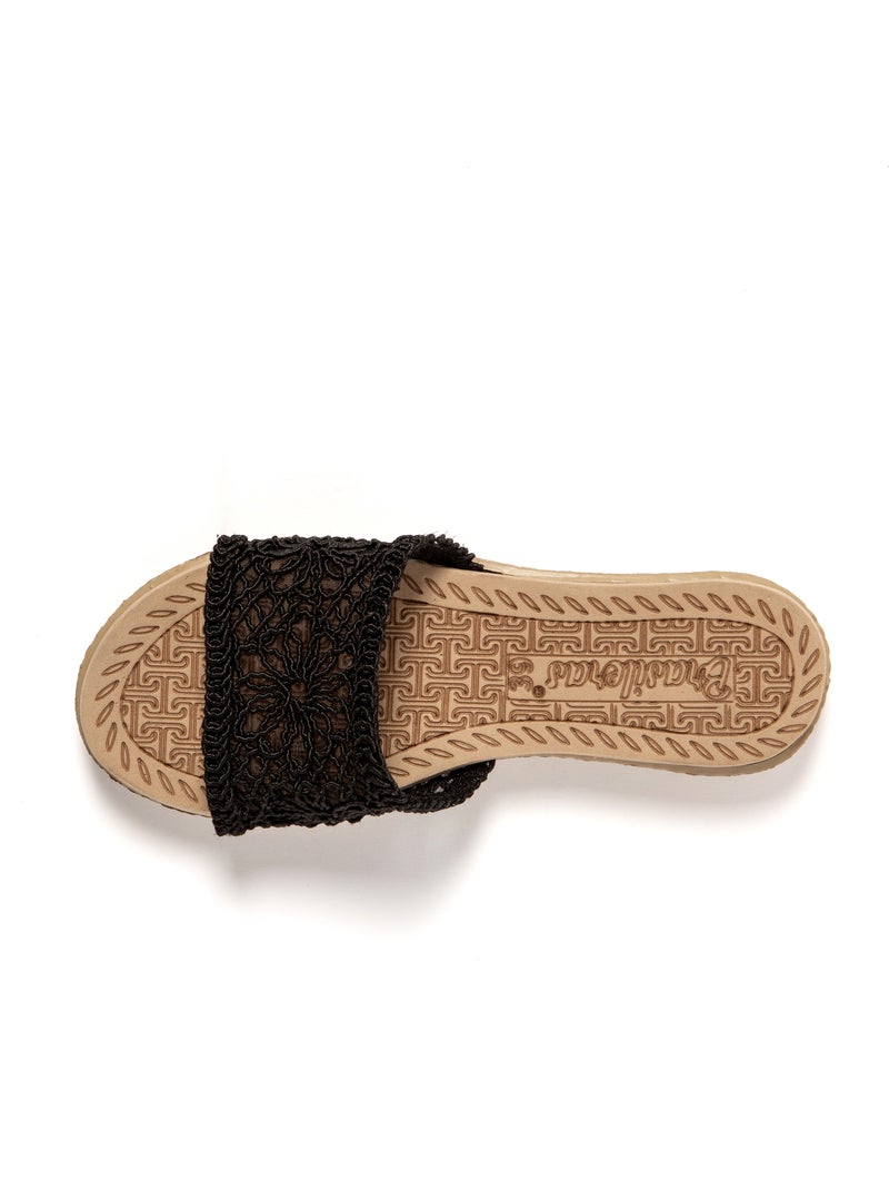 Sandales femme Brasileras semelle en gomme Noir - Kiabi