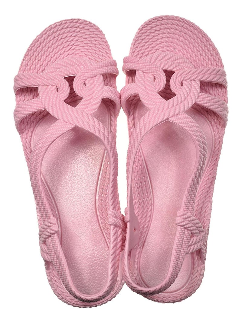 Sandales femme Brasileras semelle en gomme Rose - Kiabi