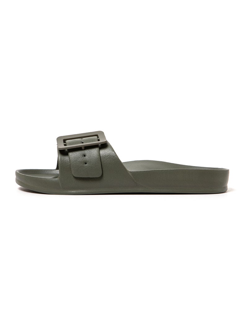 Sandales femme Brasileras semelle en gomme Vert foncé - Kiabi