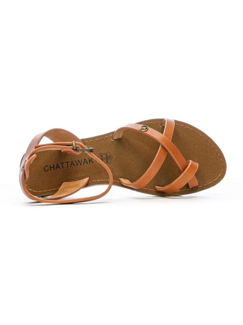 Sandales Femme Chattawak Marron cappuccino - Kiabi