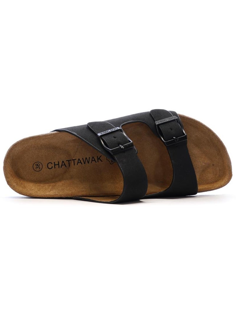 Sandales Femme Chattawak Noir - Kiabi