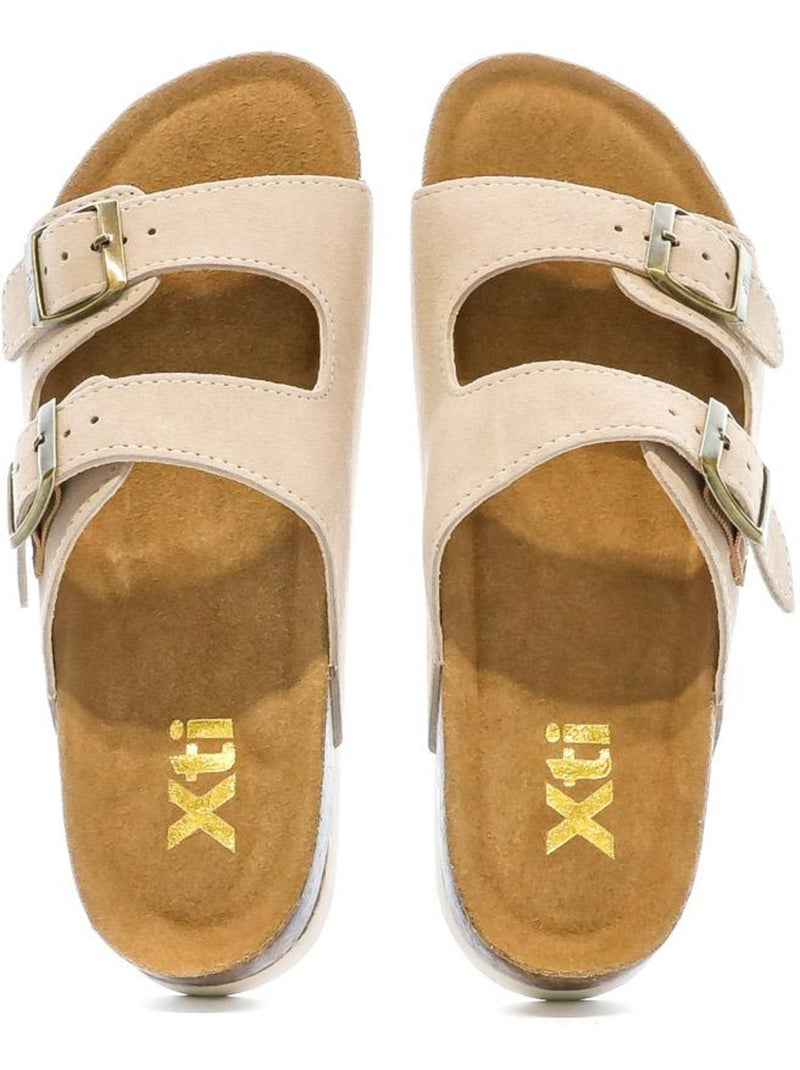 Sandales Femme Cuir Beige - Kiabi