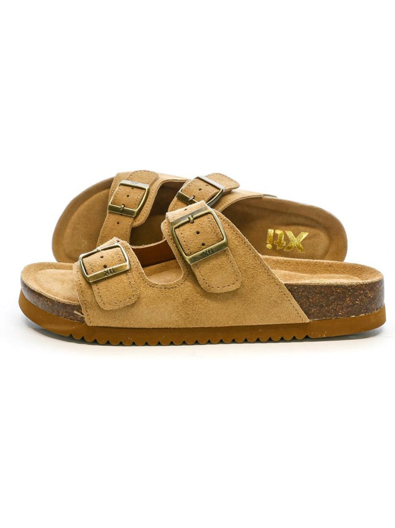 Sandales femme cuir Beige - Kiabi