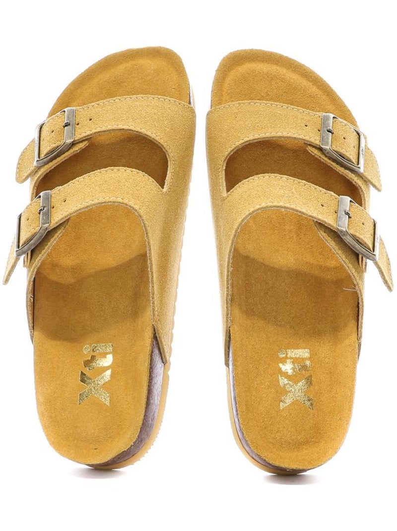 Sandales Femme Cuir Jaune - Kiabi