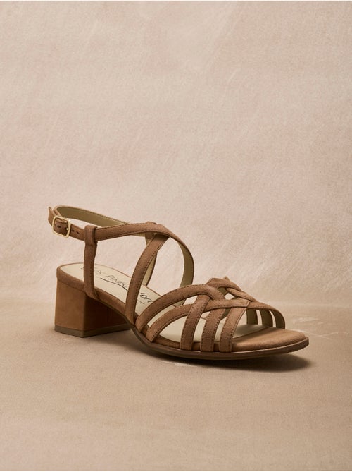 Sandales femme cuir velours - PEDICONFORT - Kiabi