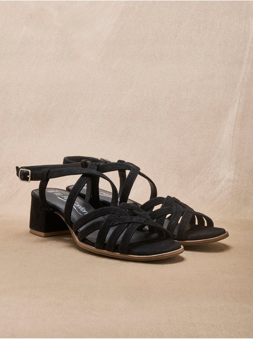 Sandales femme cuir velours - PEDICONFORT - Kiabi