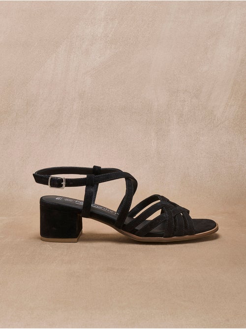 Sandales femme cuir velours - PEDICONFORT - Kiabi