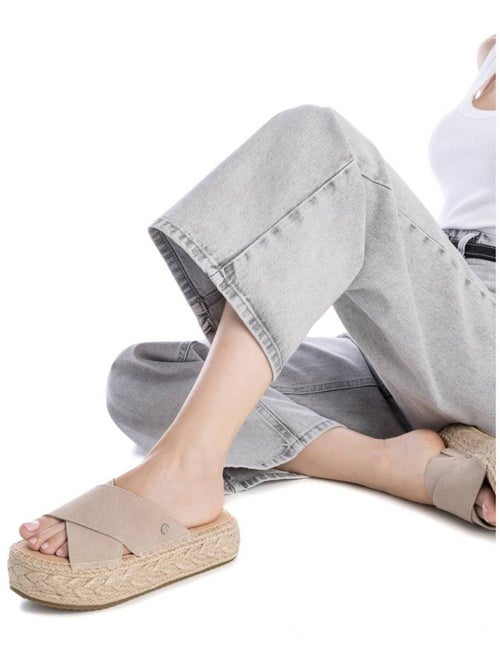 Sandales femme en cuir - Kiabi