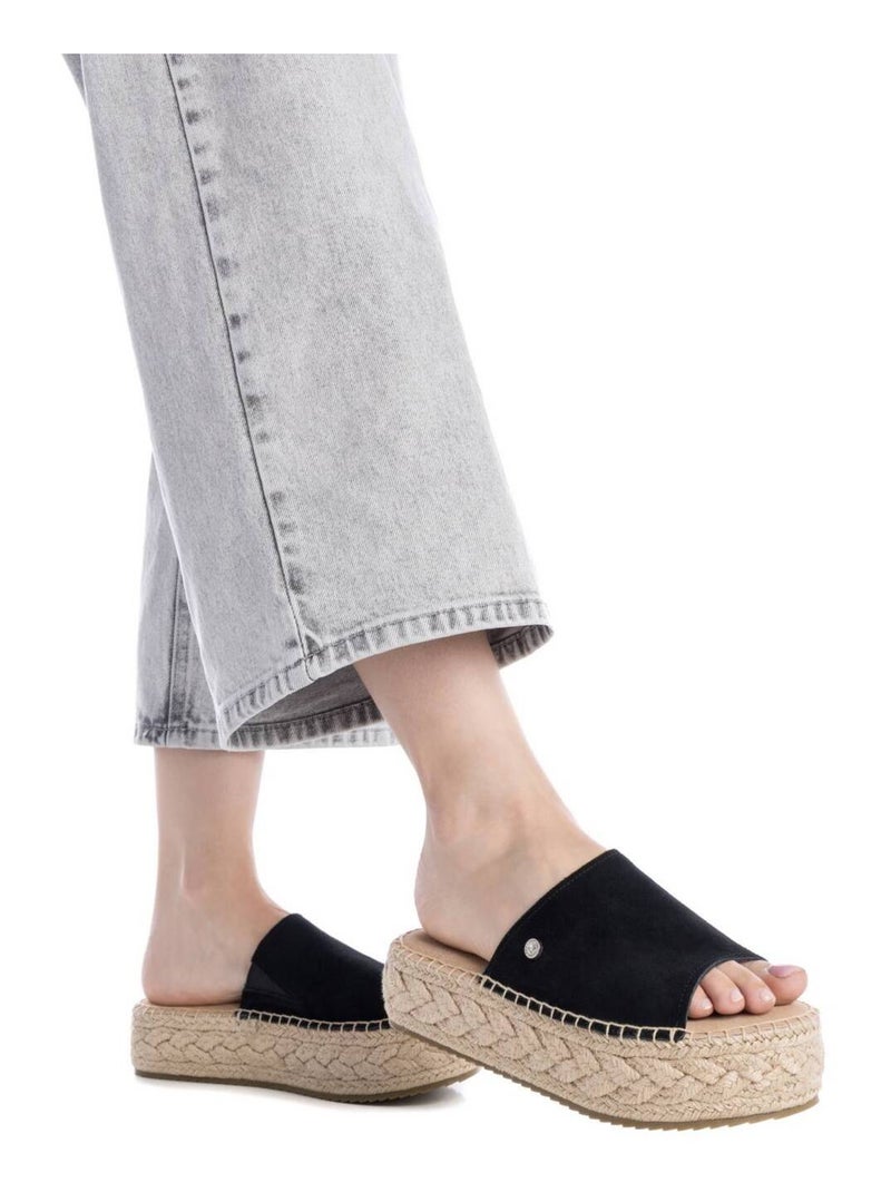 Sandales femme en cuir Noir - Kiabi