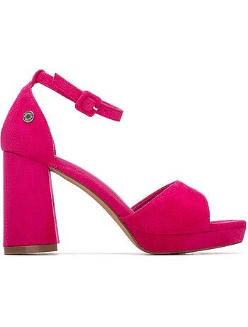 Sandales femme métallisées à talon