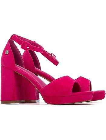 Sandales femme métallisées à talon