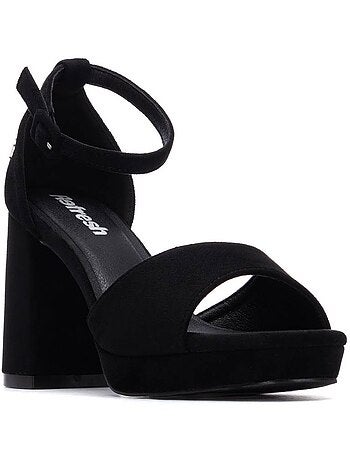 Sandales femme métallisées à talon