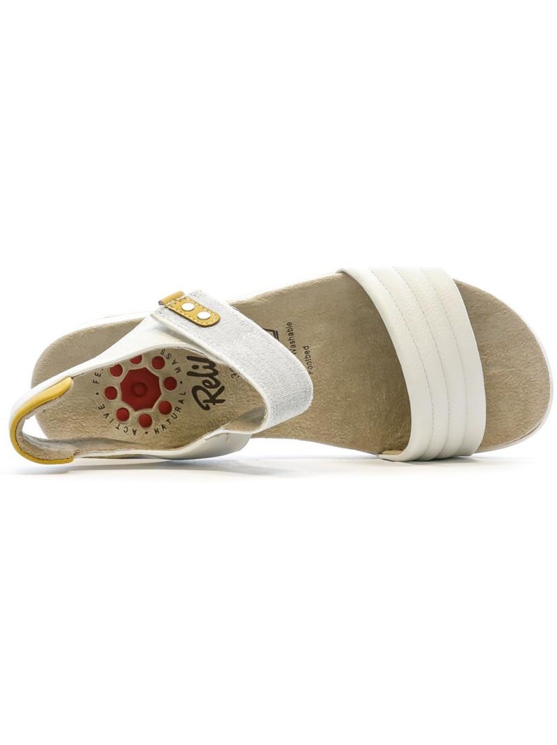 Sandales femme relife Blanc - Kiabi