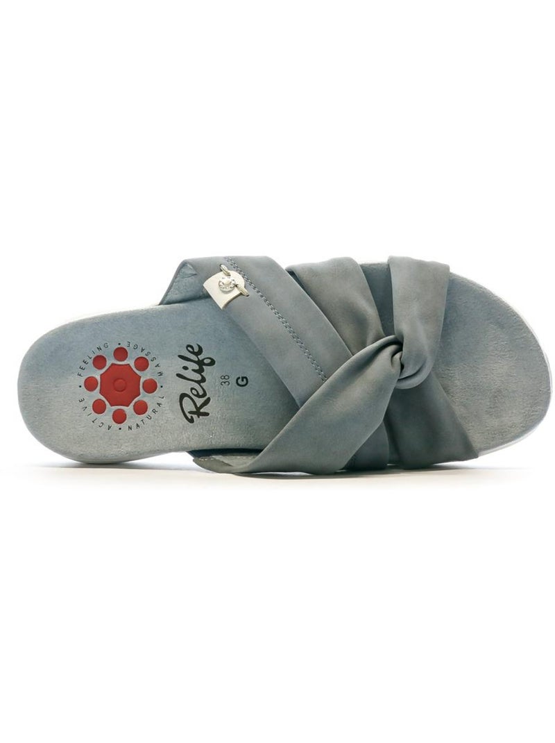 Sandales femme relife Bleu - Kiabi
