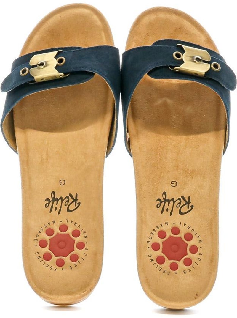 Sandales femme relife Bleu marine - Kiabi