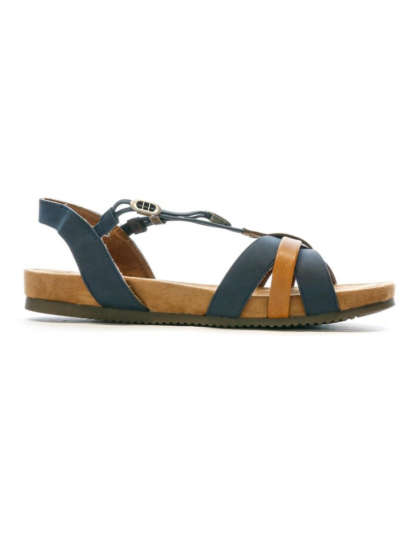 Sandales femme relife Bleu marine - Kiabi