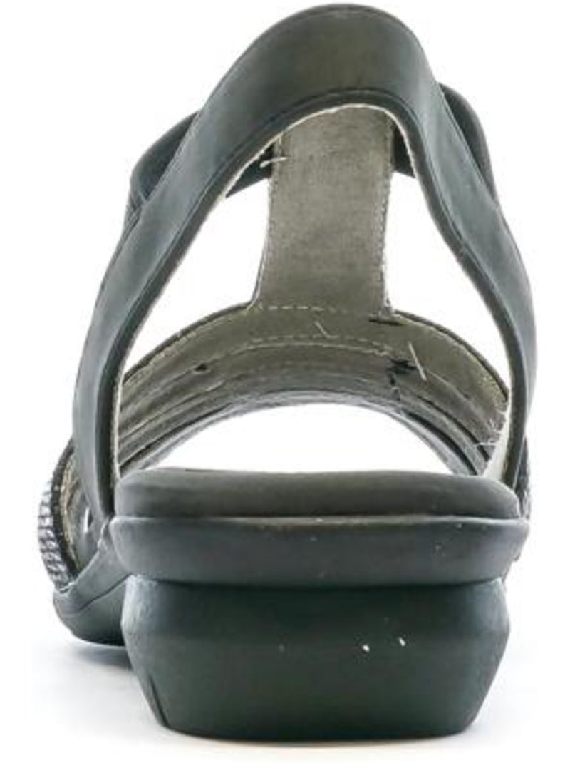 Sandales femme relife Noir - Kiabi