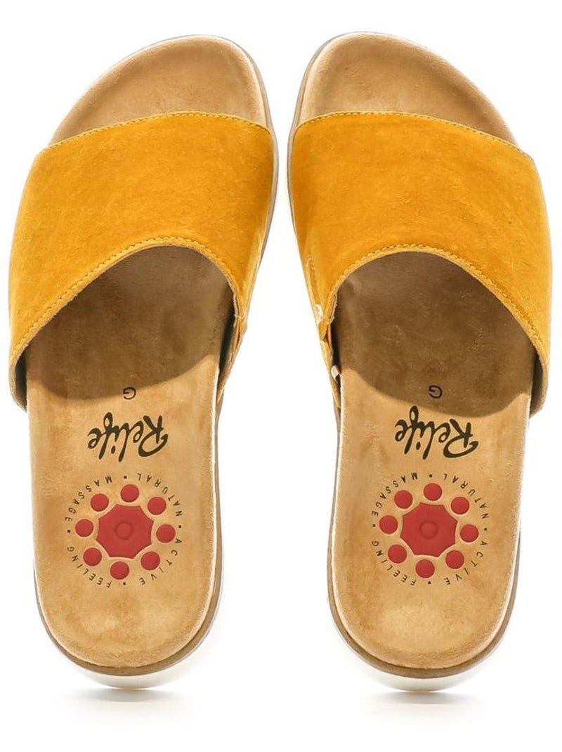 Sandales femme relife Orange - Kiabi