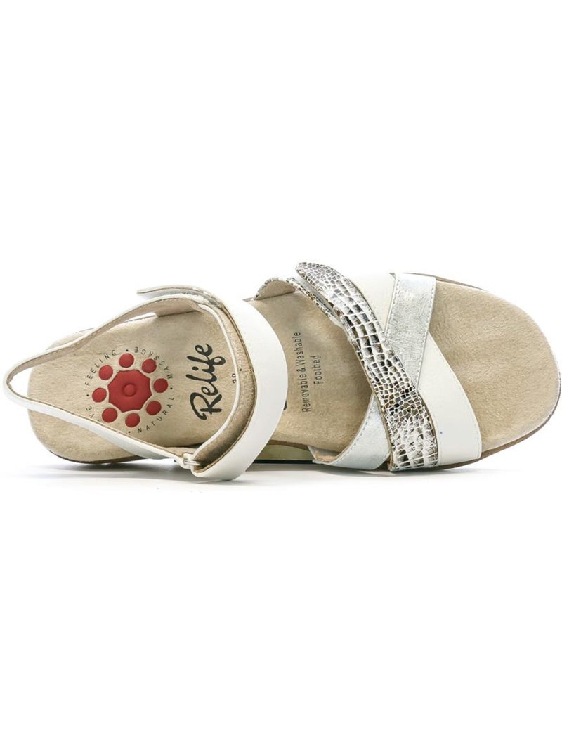 Sandales femme relifejubroie Blanc - Kiabi