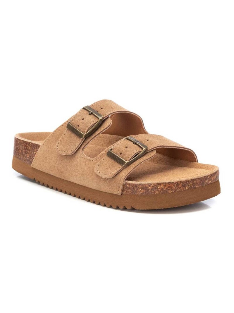 Sandales  Femme Xti Cuir 142552 Camel - Kiabi