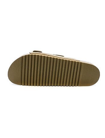 Sandales plates femme en cuir