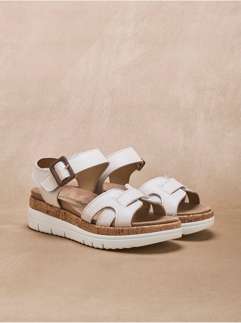 Sandales fermées par scratch - PEDICONFORT Beige - Kiabi