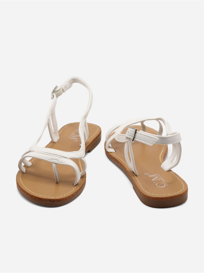 Sandales fines Blanc - Kiabi