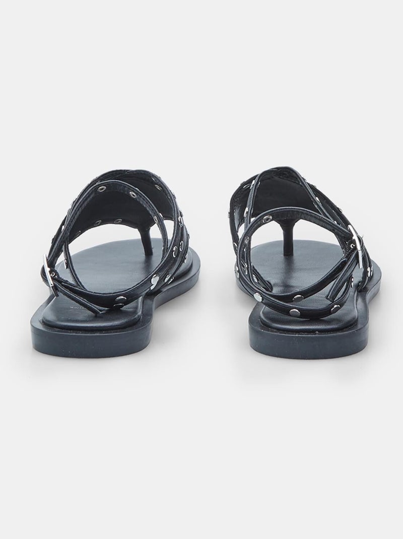 Sandales Flat Thong  BATA Noir - Kiabi