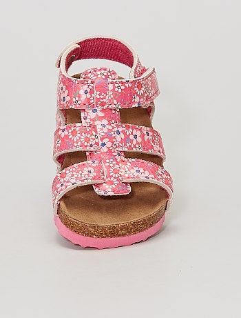 Sandales fleuries à scratch