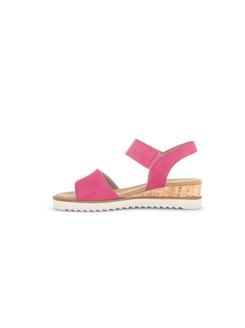 Sandales  foncé en cuir velours - Kiabi