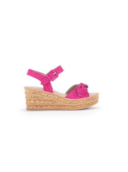 Sandales  foncé en cuir velours - Kiabi