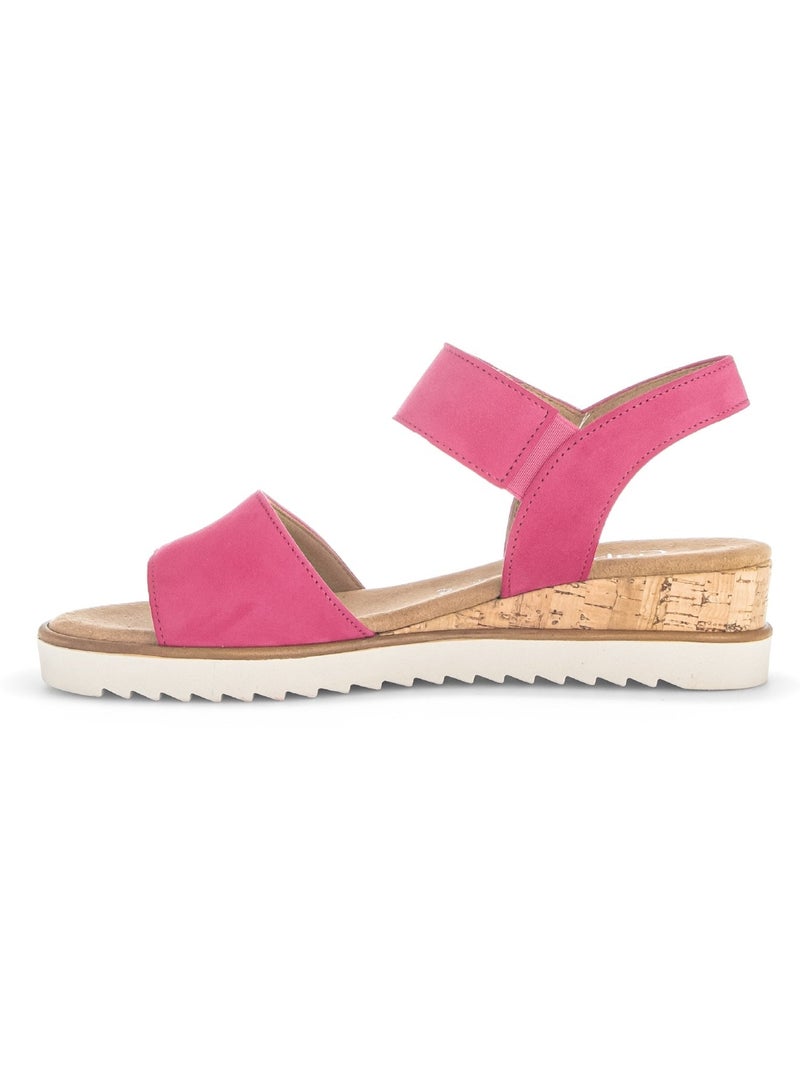 Sandales  foncé en daim Rose foncé - Kiabi