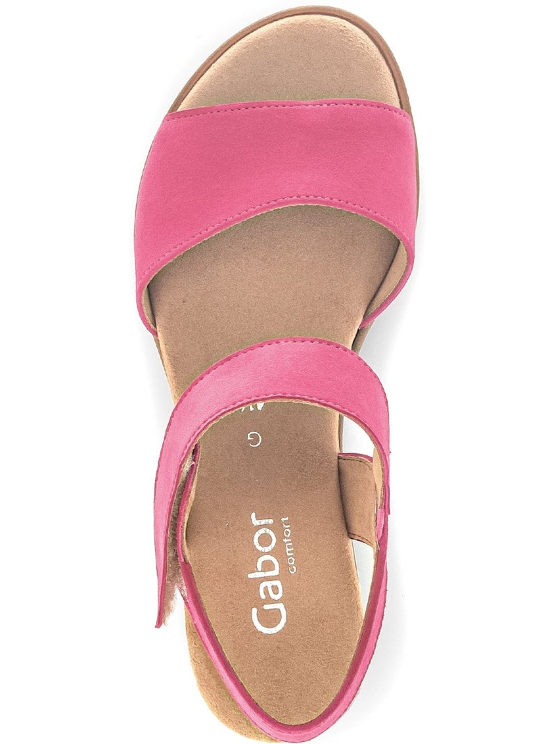 Sandales  foncé en daim Rose foncé - Kiabi