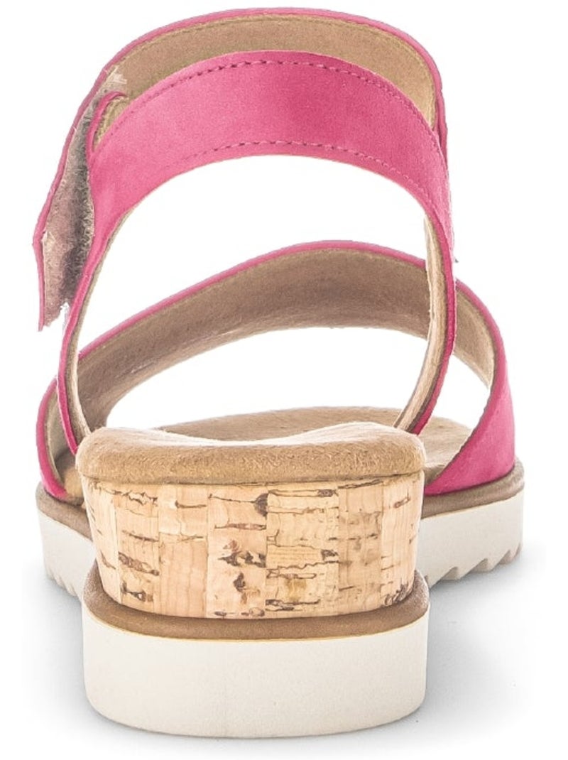 Sandales  foncé en daim Rose foncé - Kiabi