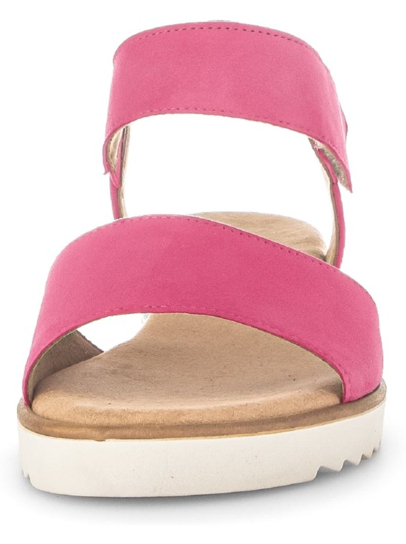 Sandales  foncé en daim Rose foncé - Kiabi