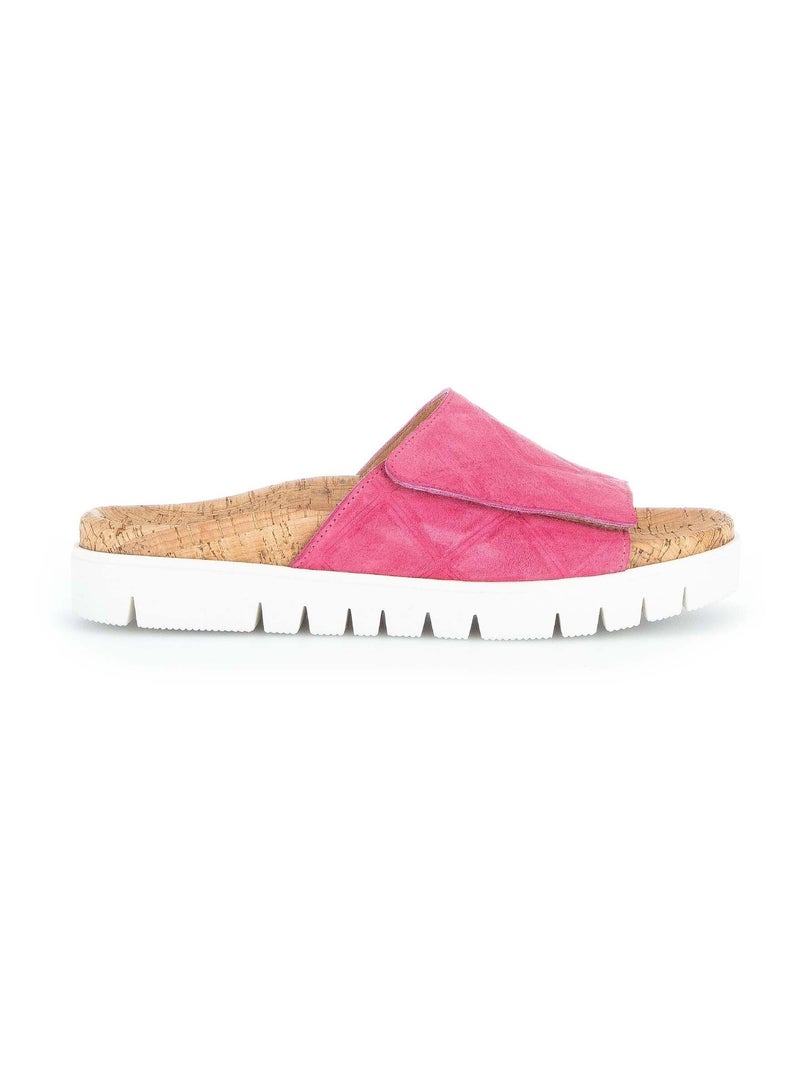 Sandales fuchsia en cuir Gabor Rouge - Kiabi