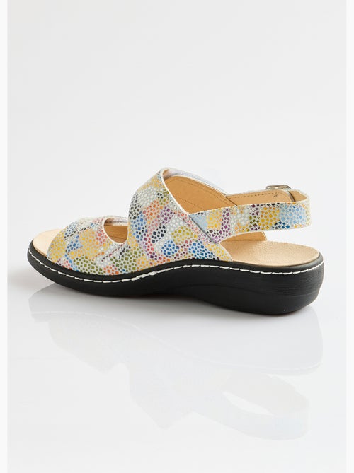 Sandales grande largeur cuir - Afibel - Kiabi