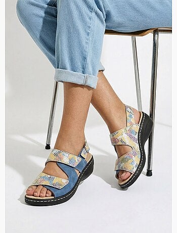 Sandales grande largeur cuir - Afibel
