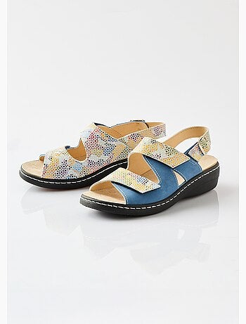 Sandales grande largeur cuir - Afibel