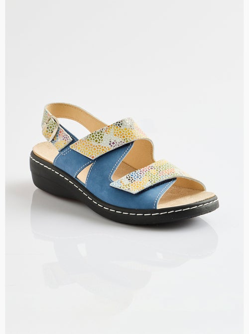 Sandales grande largeur cuir - Afibel - Kiabi